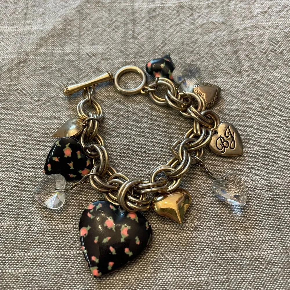 Betsey Johnson Gold and Silver Charm Bracelet - Picture 7 of 10